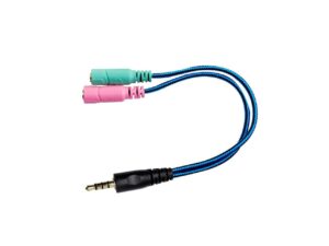 Adaptador 2 stereo hembra a macho de 4 contactos (NSADST3ST2)