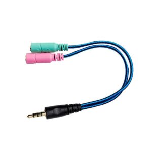 Adaptador 2 stereo hembra a macho de 4 contactos (NSADST3ST2)