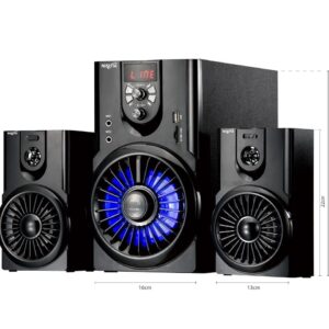 Parlante multimedia 2.1 con FM, Bluetooth, MP3 y luces (NSPAM82L) Parlante multimedia 2.1 con FM, Bluetooth, MP3 y luces (NSPAM82L)